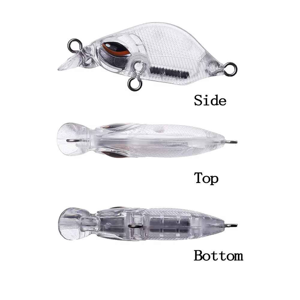 Señuelo Chan's Huang Mini Crankbait hundimiento silencioso artesanal - imagen 3