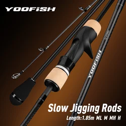 Caña Slow Jigging YOOFISH de carbono para agua salada ultraligera ML