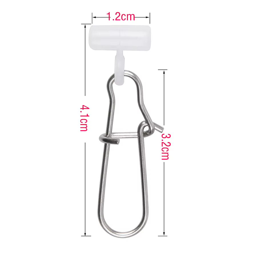 Duo Plomos corredizos en acero inoxidable con broche para pesca