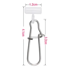 Duo Plomos corredizos en acero inoxidable con broche para pesca