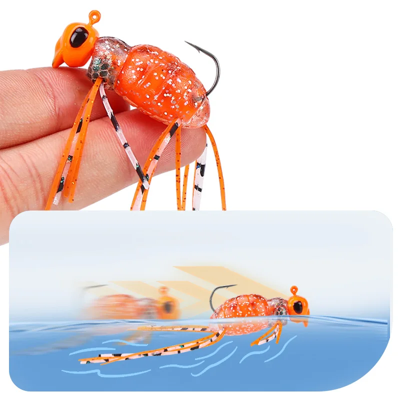 WEIHE señuelo de abeja con gancho de cabeza de plomo para pesca - imagen 3
