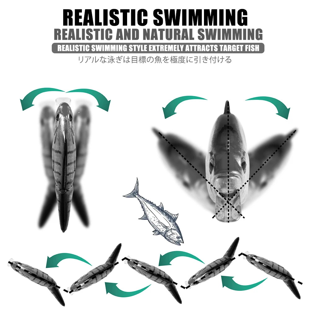 Señuelo artificial Swimbait 75mm – Acción wobbler para mar - imagen 3