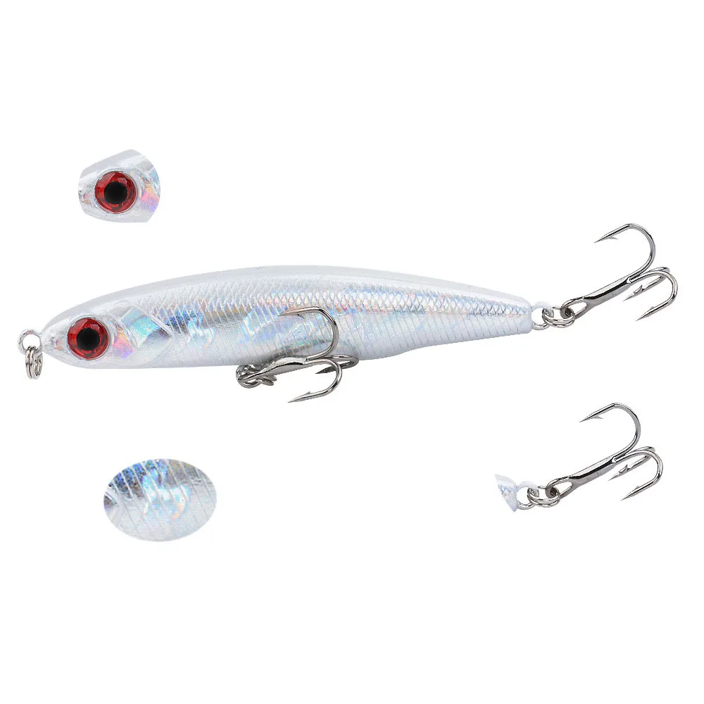 Señuelo lápiz hunde con ojos 3D para trucha, 5-7,5 cm, 3,5-12 g - imagen 2