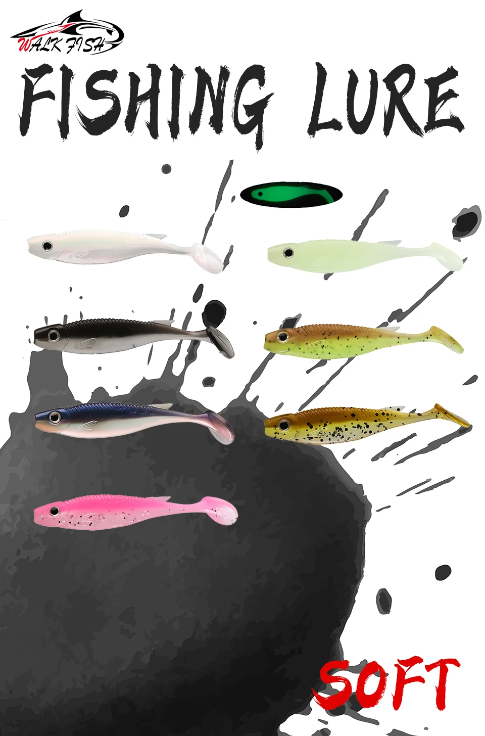 Señuelo blando WALK FISH con ojos 3D