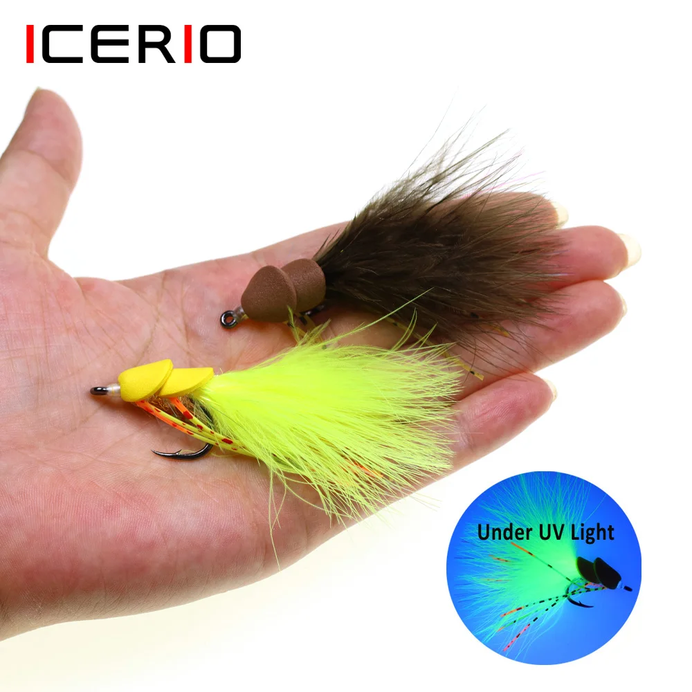 ICERIO Streamer – Cebo espuma para lubina y trucha - imagen 2