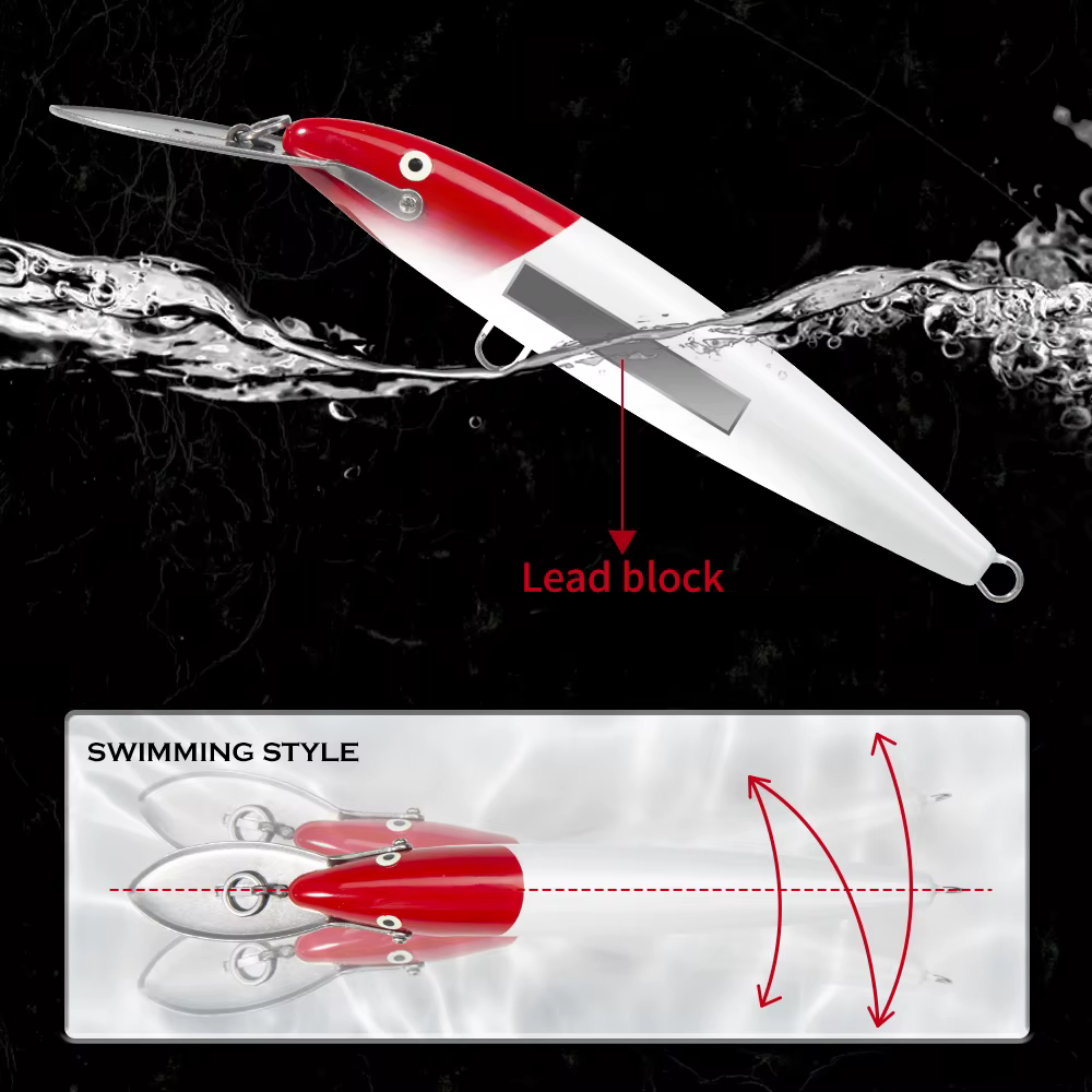 Hunthouse Wobbler Metal Lip 140mm – Señuelo hundido agua salada - imagen 4