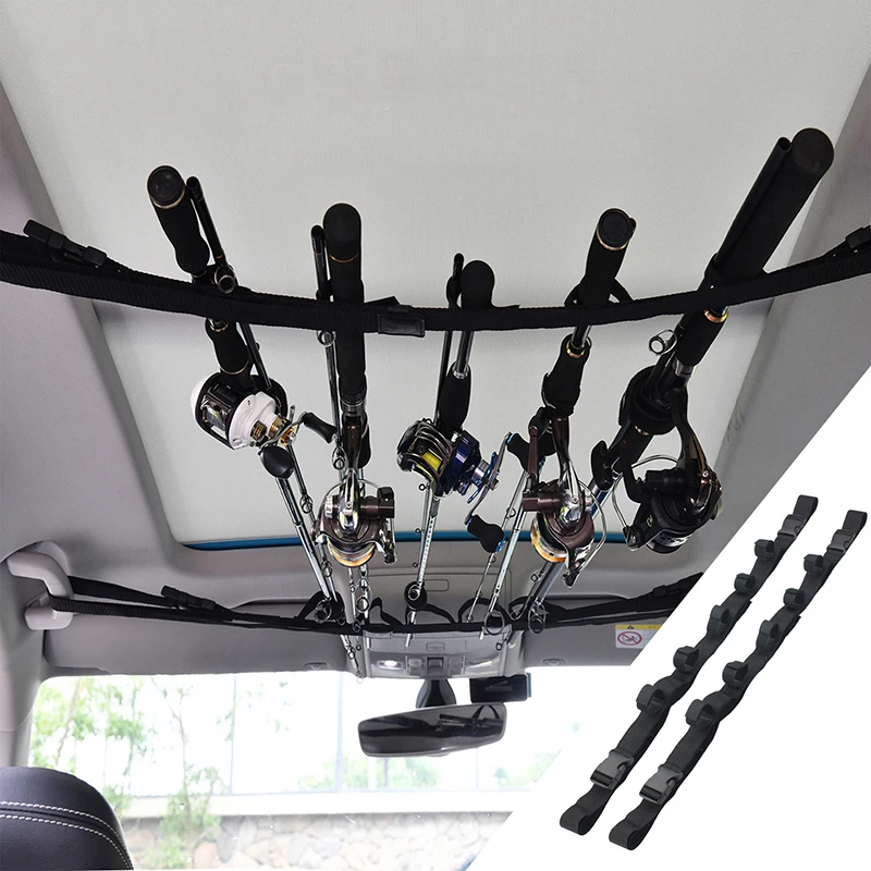 Correas de almacenamiento para cañas en el coche
