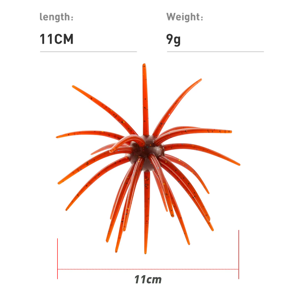 Vinilo Erizo 11 cm 9 g – Señuelo artificial para lubina - imagen 4