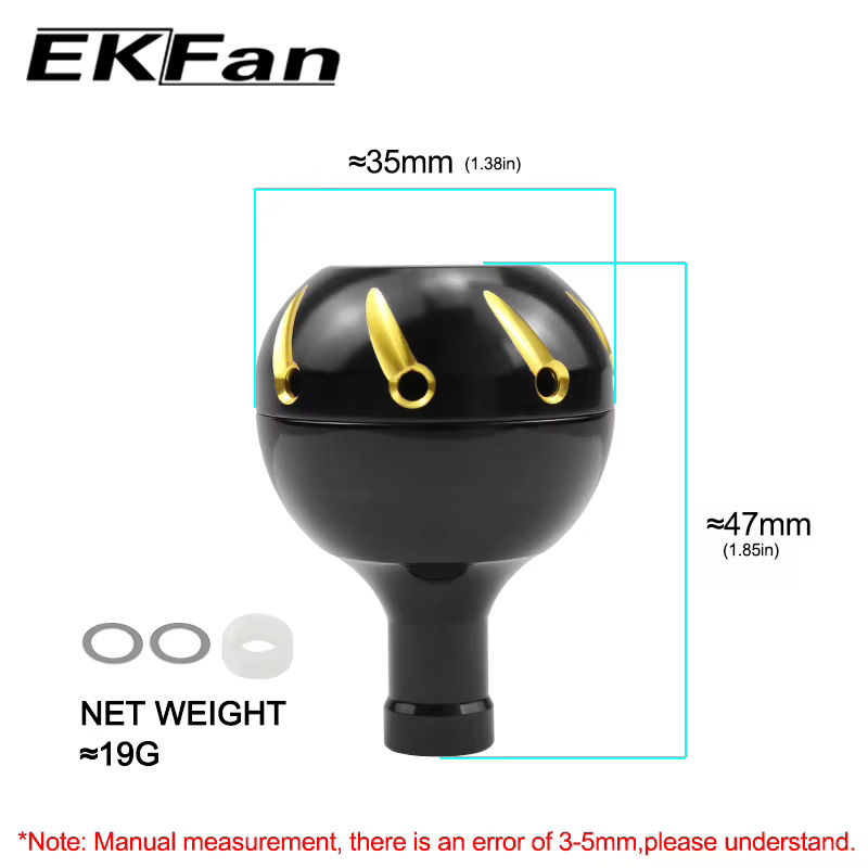 Perilla EKFan Baitcast 35mm con rodamientos para carrete - imagen 5