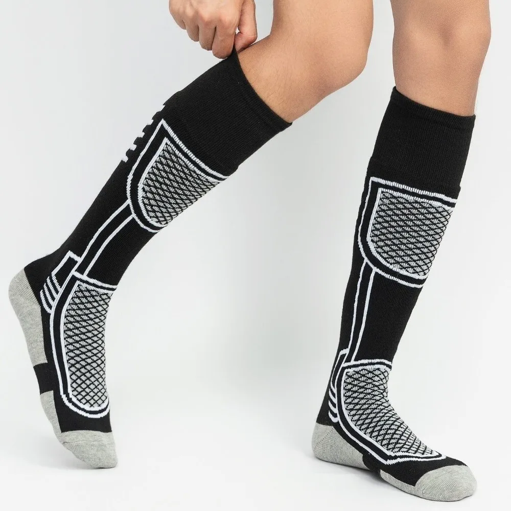 Calcetines térmicos hasta la rodilla de esquí, gruesos y transpirables