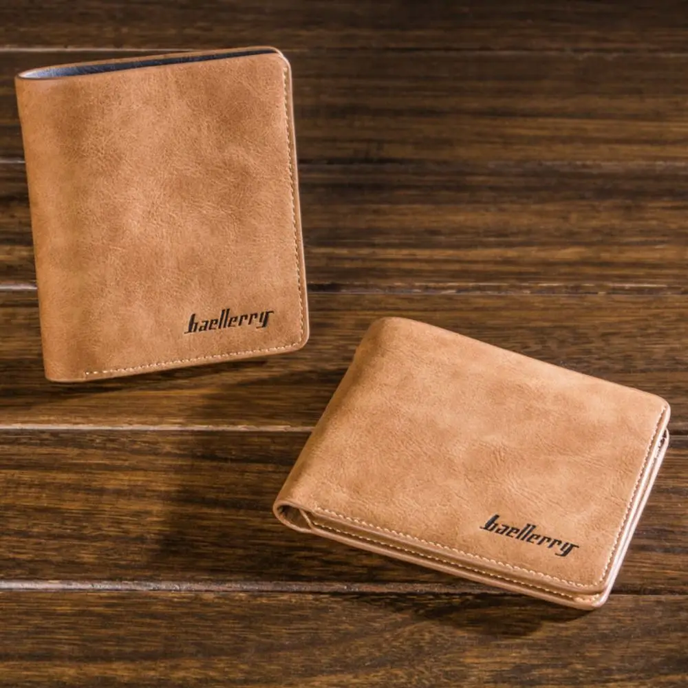 Cartera corta de cuero PU para hombre, gran capacidad y ranuras - imagen 3