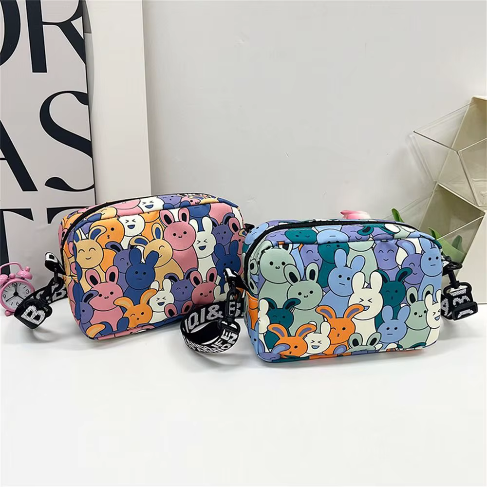 Bolso bandolera Oxford con conejo estampado para mujer y niña - imagen 4