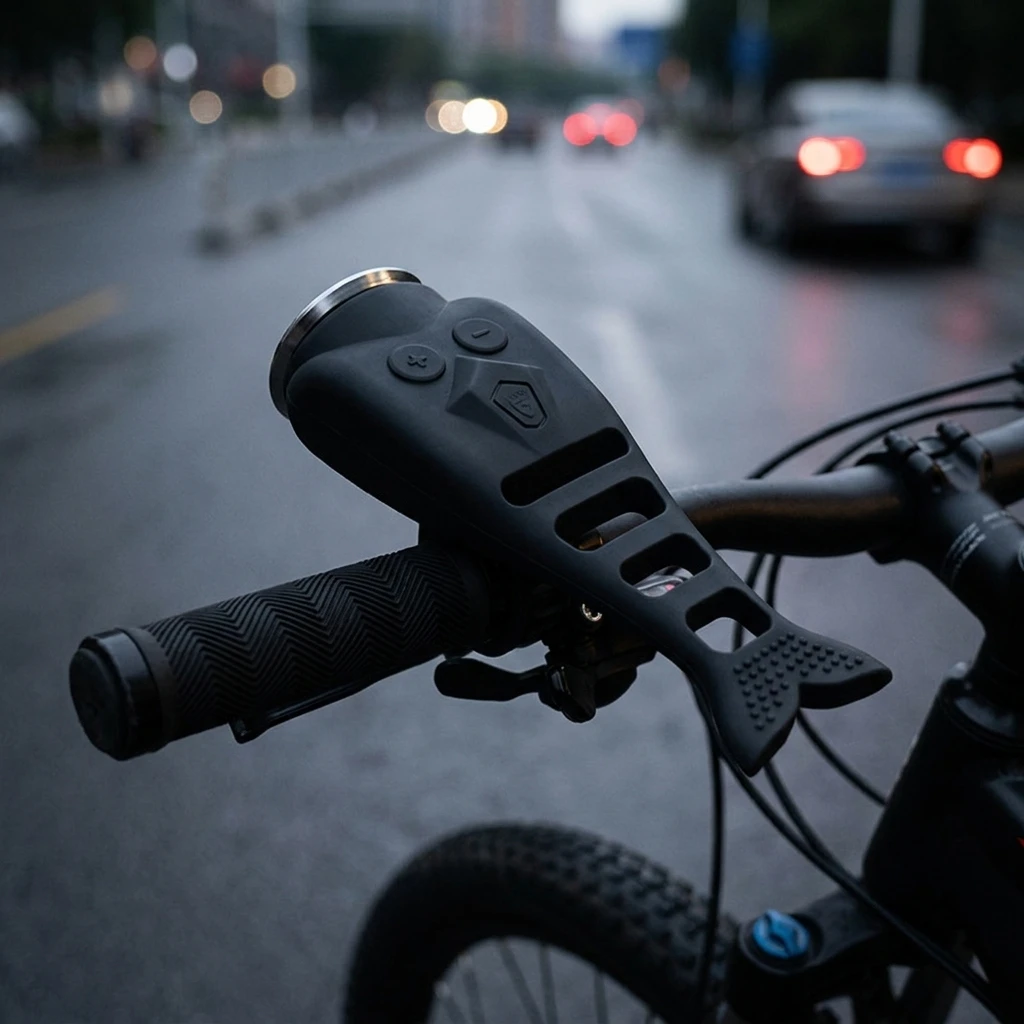 Bocina con alarma para bicicleta impermeable recargable USB - imagen 3