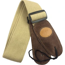 Correa de guitarra ajustable de algodón puro, hombro acolchado