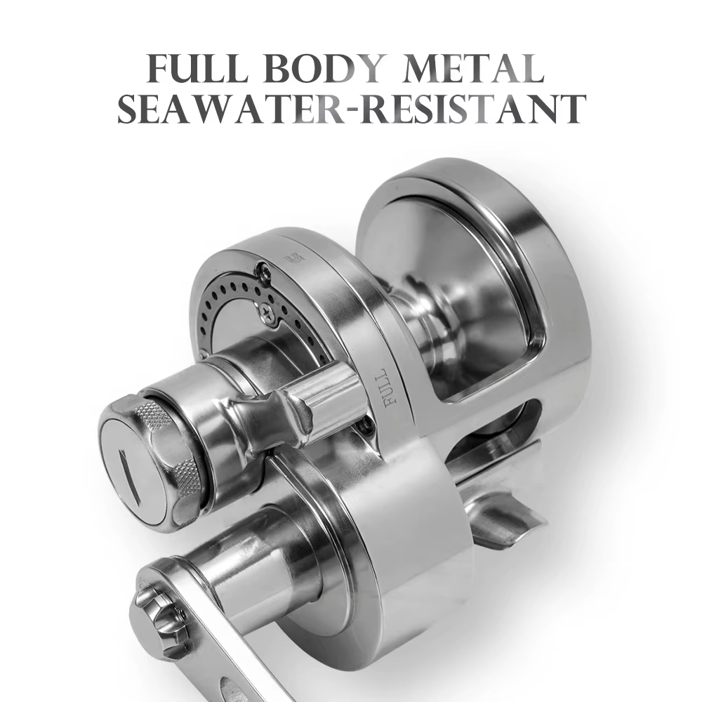 Carrete Jigging Lento Noeby CNC Metal – 25kg Arrastre Agua Salada - imagen 3