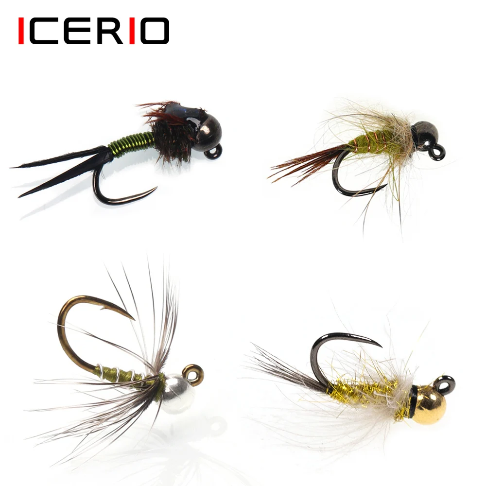 Mosca ninfa tungsteno oreja de liebre cabeza cuentas CDC