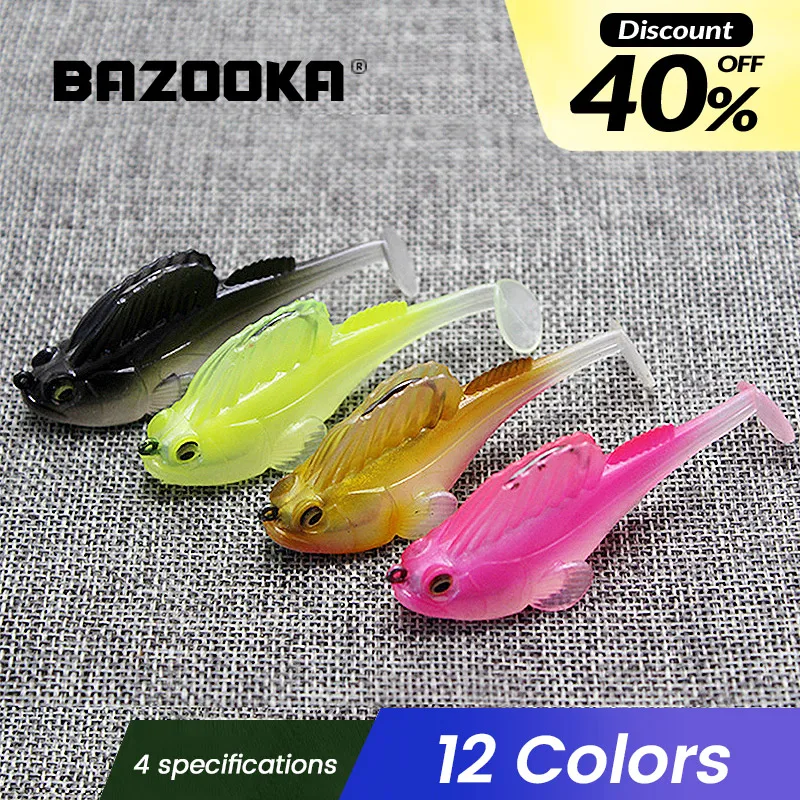 Señuelo blando Bazooka con diseño de escamas realista
