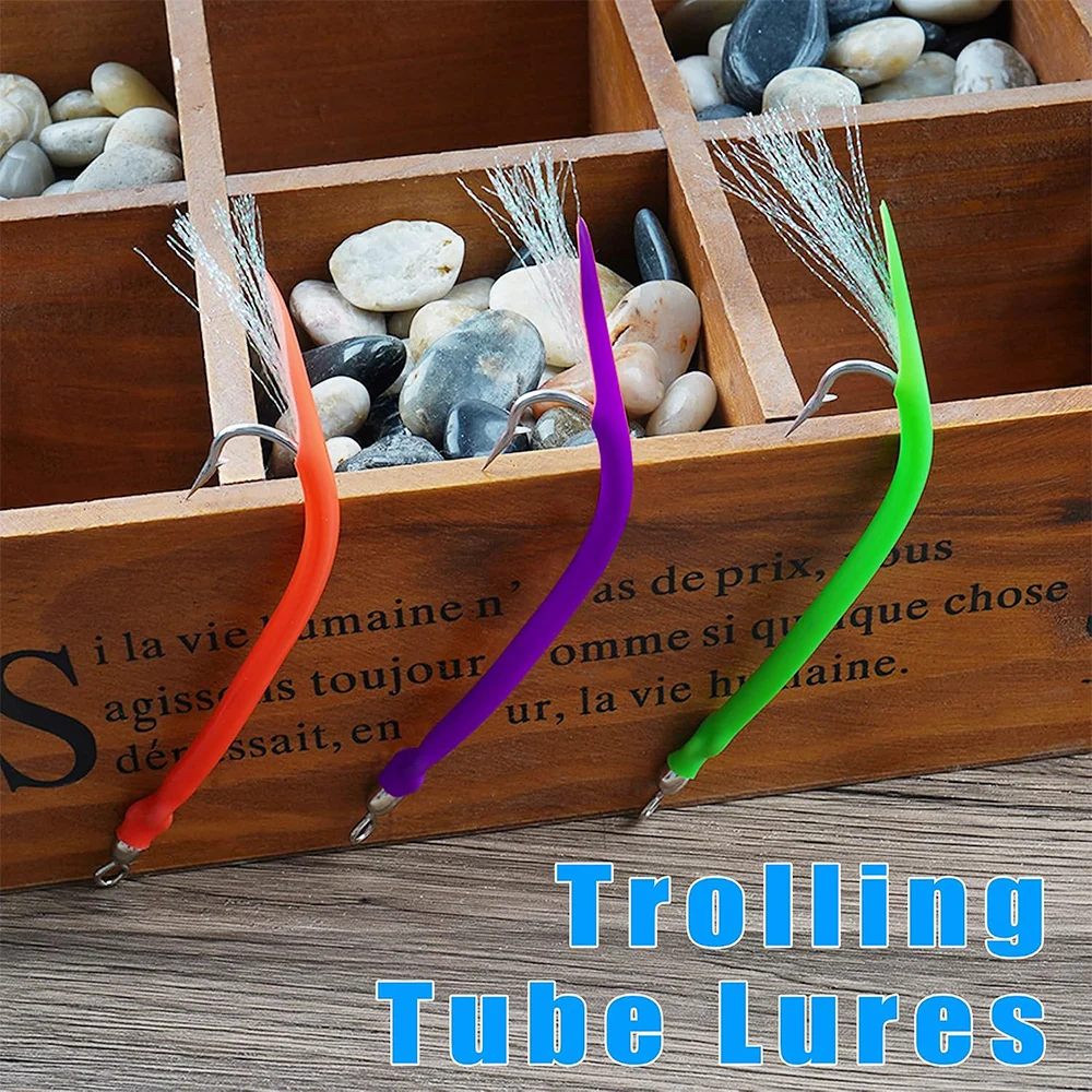 Señuelos de tubo para lubina rayada arrastre inoxidable esmerillón - imagen 4