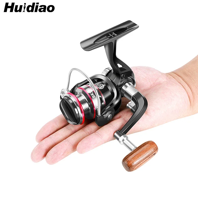 Carrete Huidiao ultraligero spinning compacto con manivela plegable
