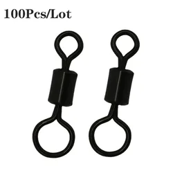 Conectores giratorios carpa con snap Circle y ojo grande negro mate