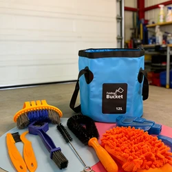 Kit de limpieza de bicicleta con cepillos para cadena y cassette