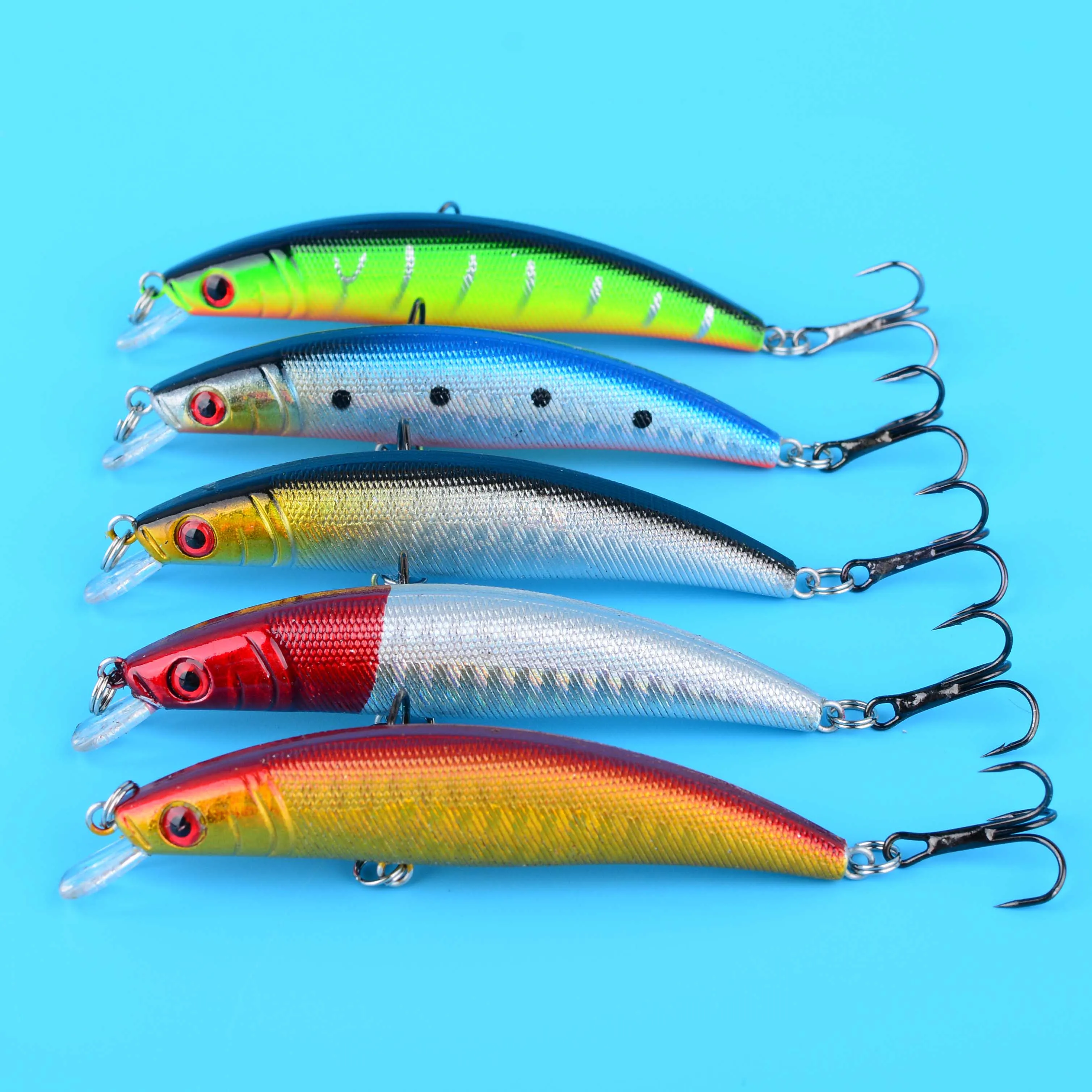 Crankbait Minnow flotante con ojos 3D láser para lubina y lucio - imagen 5