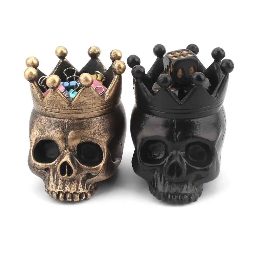 Portavelas calavera Halloween 3D de resina, base decorativa para vela - imagen 5