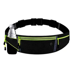 Riñonera impermeable ligera para maratón con portabotella y móvil