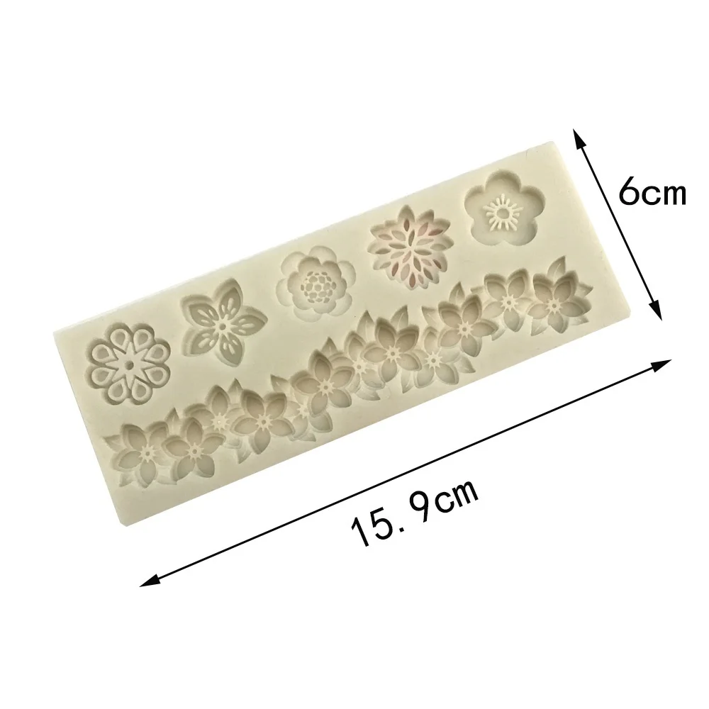 Molde silicona para vinilos suaves - forma flor circular - imagen 3