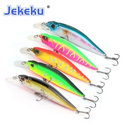 Señuelo pez artificial duro JEKEKU con anzuelo doble, 75mm