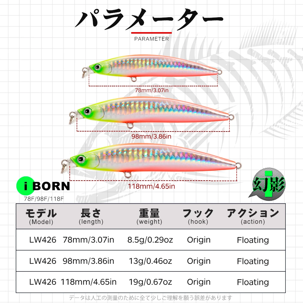 Hunthouse Jerkbait Minnow flotante para lubina y trucha - imagen 2