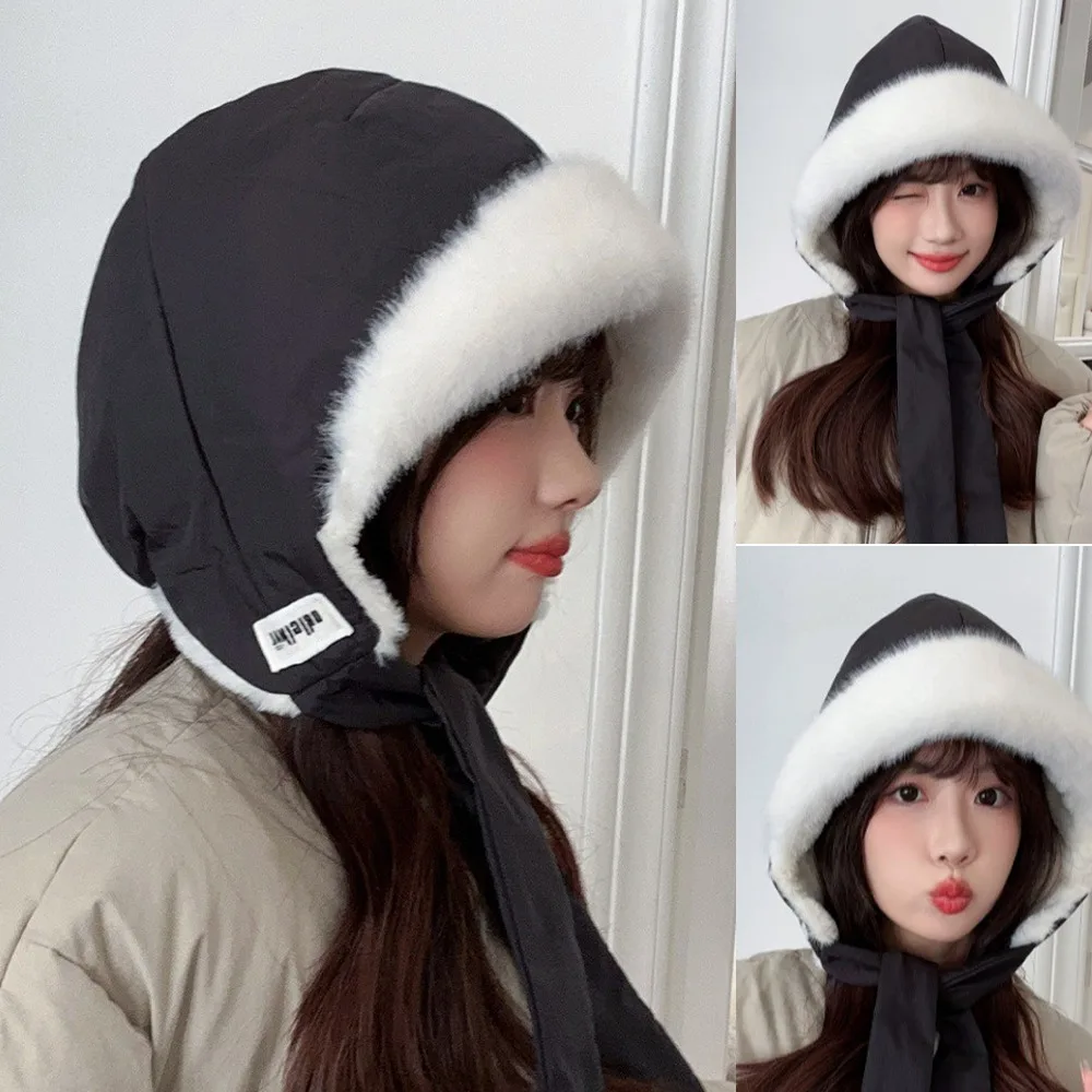 Gorro con orejeras impermeable de mujer, forro polar grueso - imagen 4