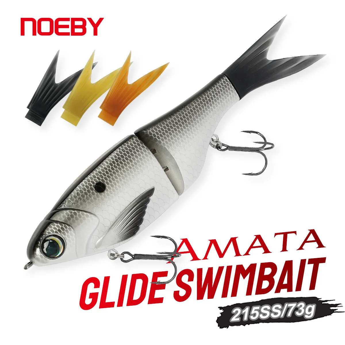 NOEBY Glide Swimbait AMATA Señuelo articulado para lucio y black bass - imagen 2
