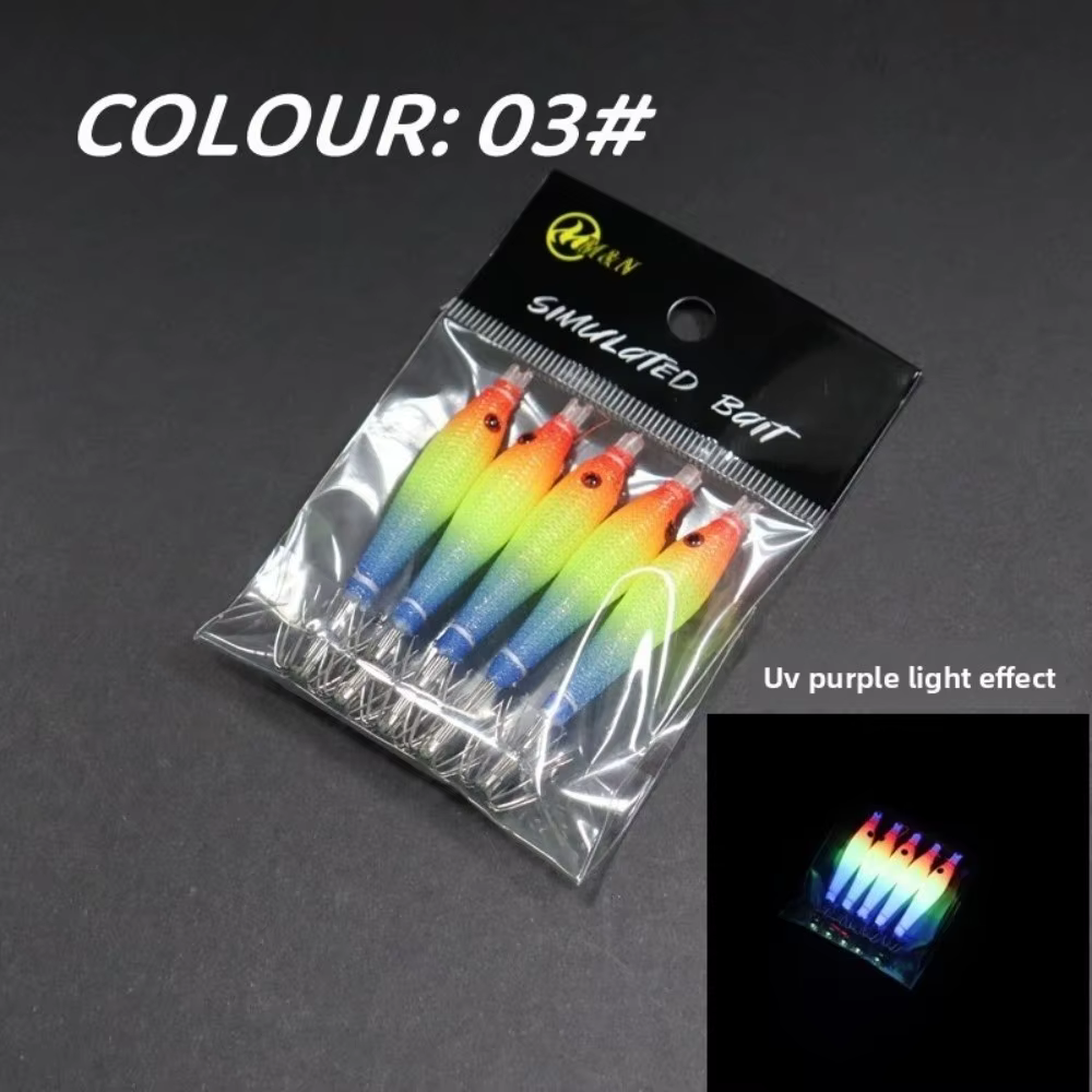 Jig para calamar luminoso – Señuelo UV con forma de gamba - imagen 3