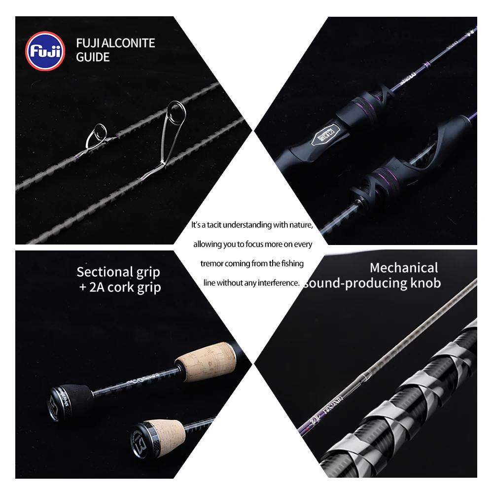 Caña ultraligera FISHINGFANS Qingxiu con guías Alconite y corcho Fuji - imagen 4