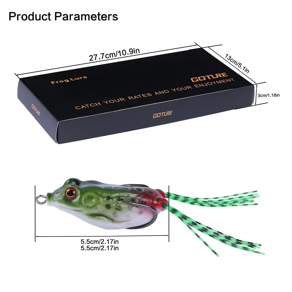 Goture señuelos rana 5,5 cm silicona suave – Crankbaits para carpa - imagen 4
