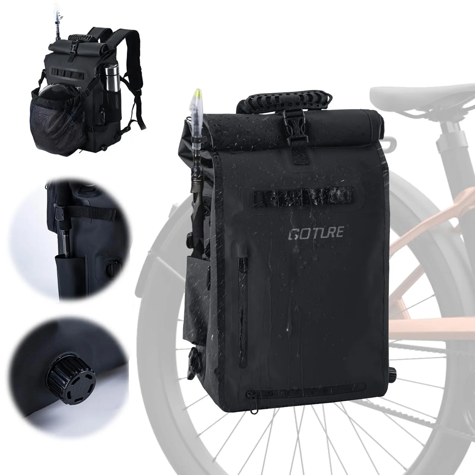 Goture Bolsa impermeable para ciclismo: mochila gran capacidad - imagen 5