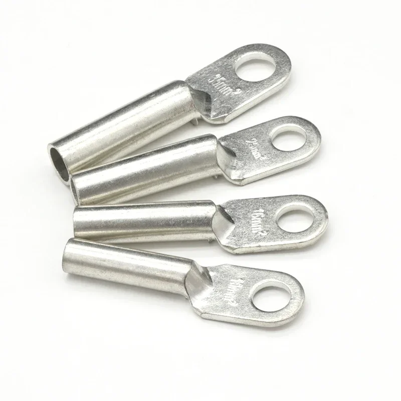 Terminal tubular de cobre estañado para cable, con orificio para perno - imagen 4