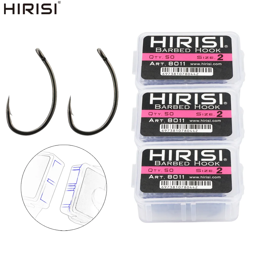 Anzuelos PTFE para carpa Hirisi de acero con púas - imagen 4