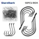 ShareShark anzuelos pulpo de acero carbono con anillas negros - imagen 2