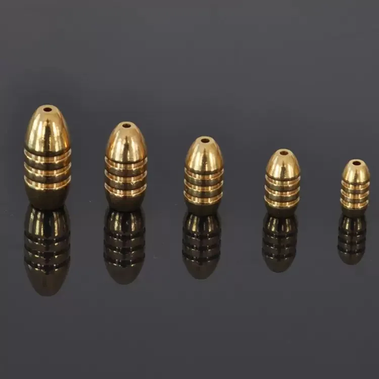 Plomos tipo bala dorados de cobre en kit