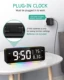 Reloj despertador LED enchufable con luz ambiental y temp/fecha