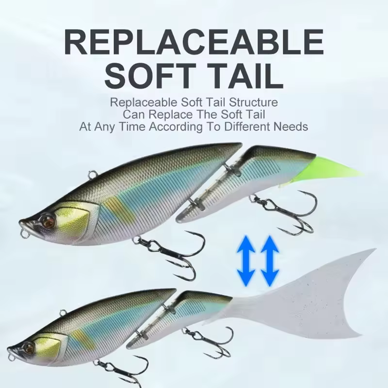 DaVinci SwimBait doble cola flotante topwater