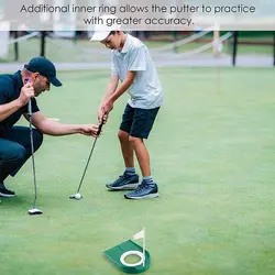 Entrenador de Golf interior – Disco de colocación con bandera y taza