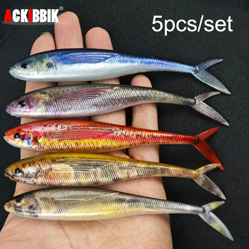 Ackibbik Swimbait 3D para trolling, cebo plástico suave - imagen 3