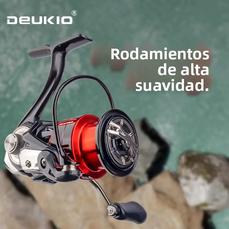 DEUKIO 2026 Carrete giratorio con manivela CNC – para agua salada - imagen 2