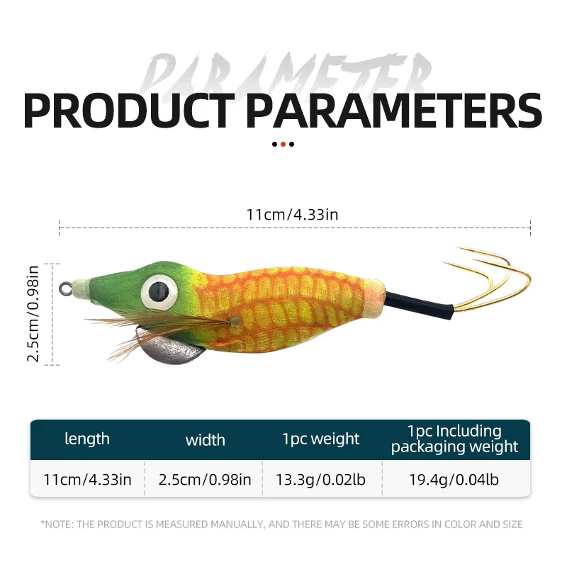ShareShark señuelo luminoso para calamar y camarón, gancho dorado - imagen 5