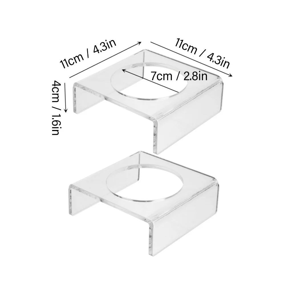 Soporte de exhibición de bolas de acrílico estable, transparente y resistente, soporte para bolas, 2 uds.