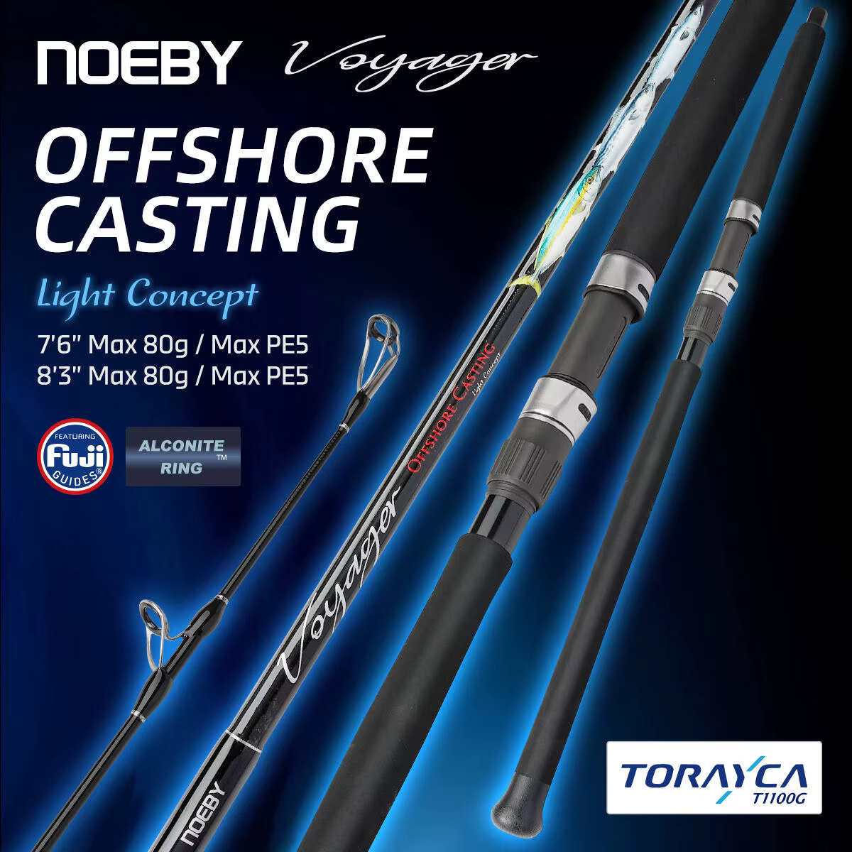 Caña Noeby Voyager Ligera para Pesca en Alta Mar – Componentes Fuji - imagen 4
