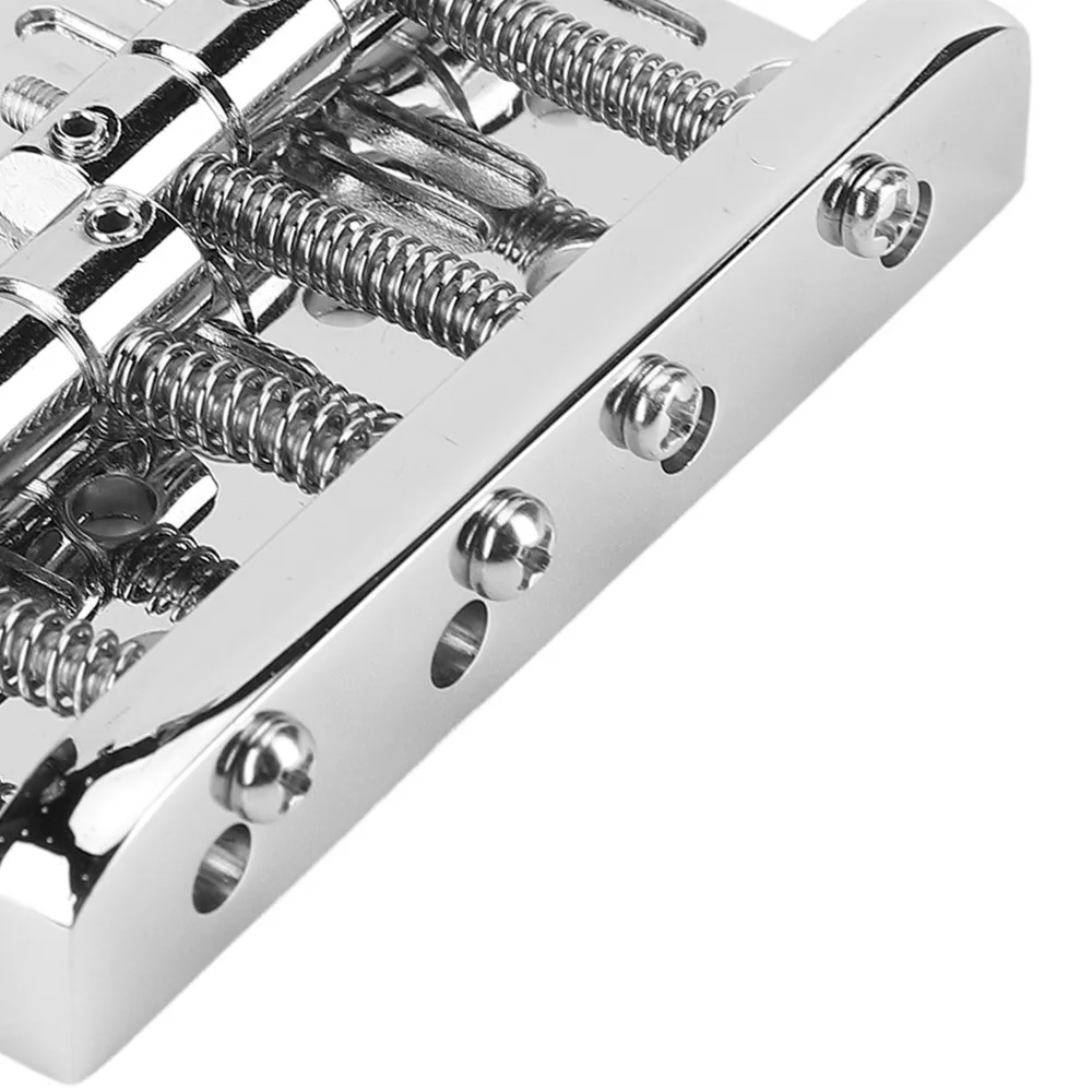 Puente de bajo eléctrico metálico plateado para montaje - imagen 2